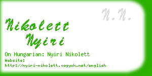 nikolett nyiri business card